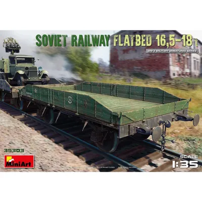 Railway Flatbed 16,5-18t 1/35 by Miniart
