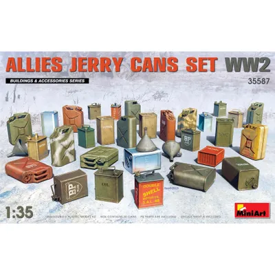 WWII Allied Jerry Cans Set WW #35587 1/35 Detail Kit by MiniArt