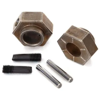 Traxxas Wheel hubs, 12mm hex (2)/ stub axle pins (2) (steel) (fits TRX-4) TRA8269