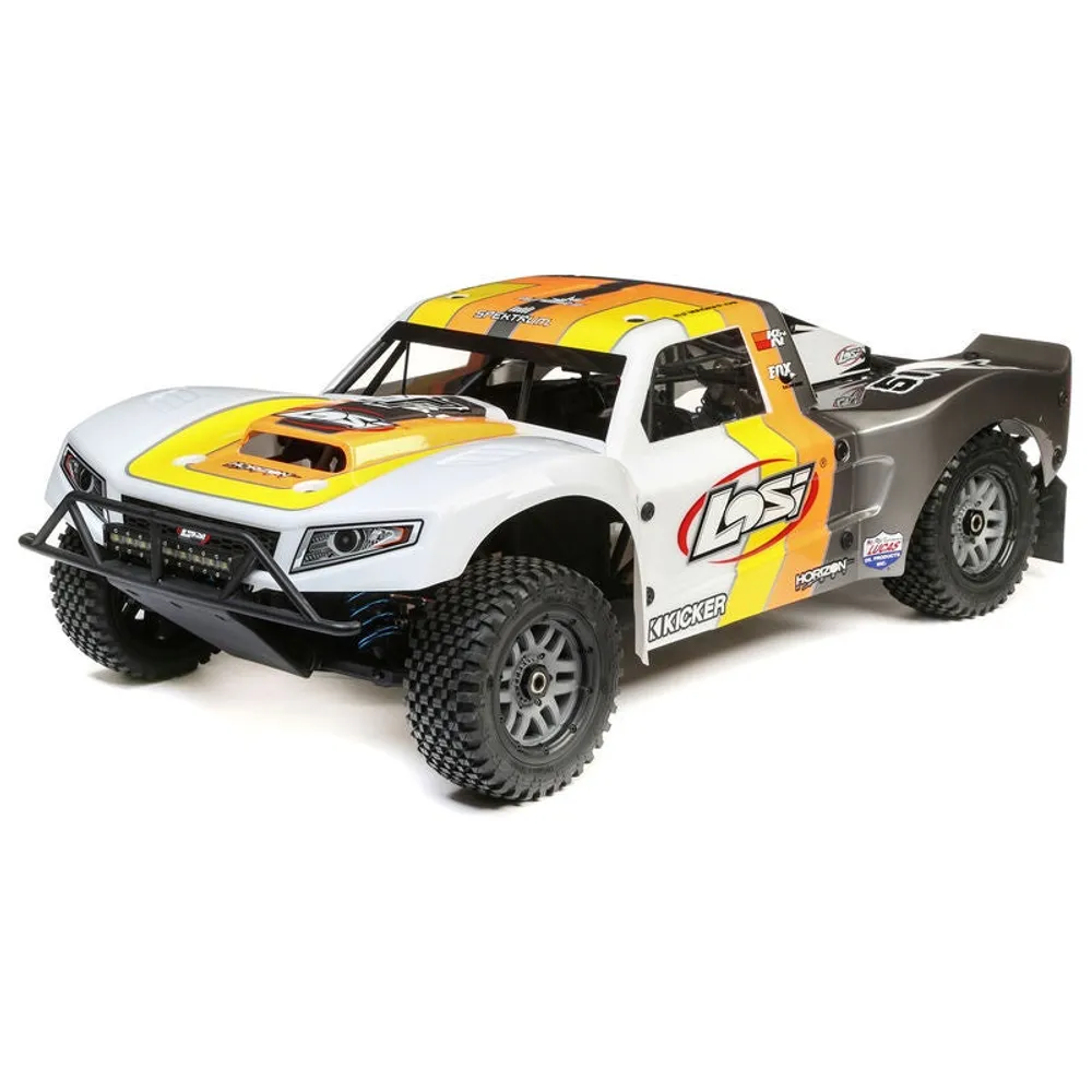 Losi 1/5 4WD Short Course Truck BND 5IVE-T 2.0 V2 SCT Gas - Gray/Orange/White LOS05014T2