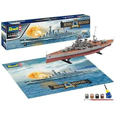 HMS Hood 100 years 1/720 Model Ship Kit #5693 by Revell