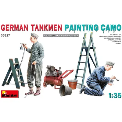 German Tankman Painting Camo WWII #35327 1/35 Figure Kit by MiniArt
