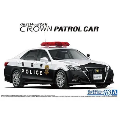 Toyota GRS214 Crown Patrol Car for Traffic Control 2016 Model Car Kit #57520 1/24 by Aoshima