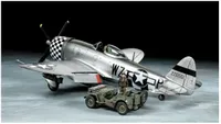 P-47D Bubbletop & 1/4 Ton 4x4 Light Vehicle 1/48 #25214  by Tamiya