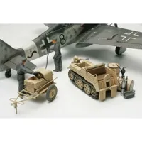 WWII German Aircraft Power Supply Unit & Kettenkraftrad #32533 1/48 by Tamiya