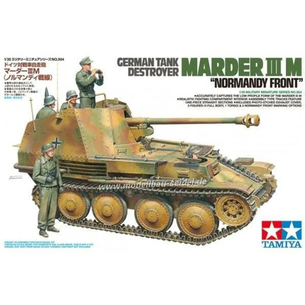 German Tank Destroyer Marder III M "Normandy Front" 1/35 #35364 by Tamiya