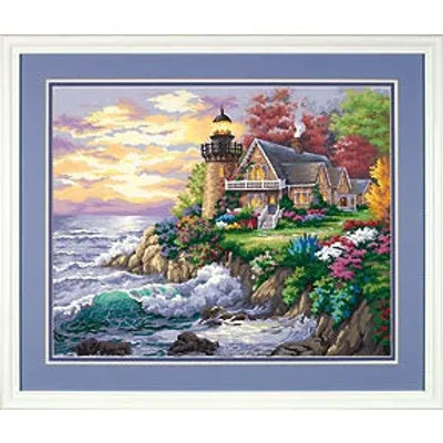 Dimensions Paint by Numbers Guardian of the Sea (Cottage Lighthouse) (20"x16")