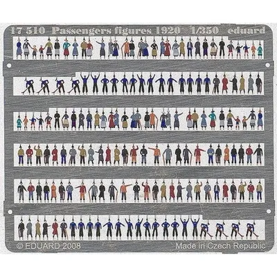 1910s-1920s Era Passengers (Pre-Painted) 1/350 Photo-Etch Set #17510 by Eduard