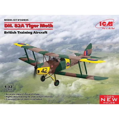 DH. 82A Tiger Moth British Training Aircraft 1/32 #32035 by ICM