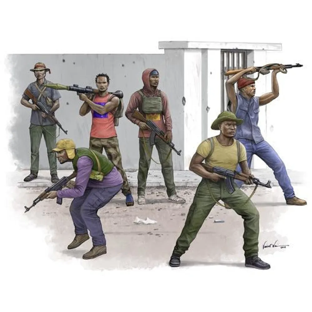 African Freedom Fighters #00438 1/35 Figure Kits by Trumpeter