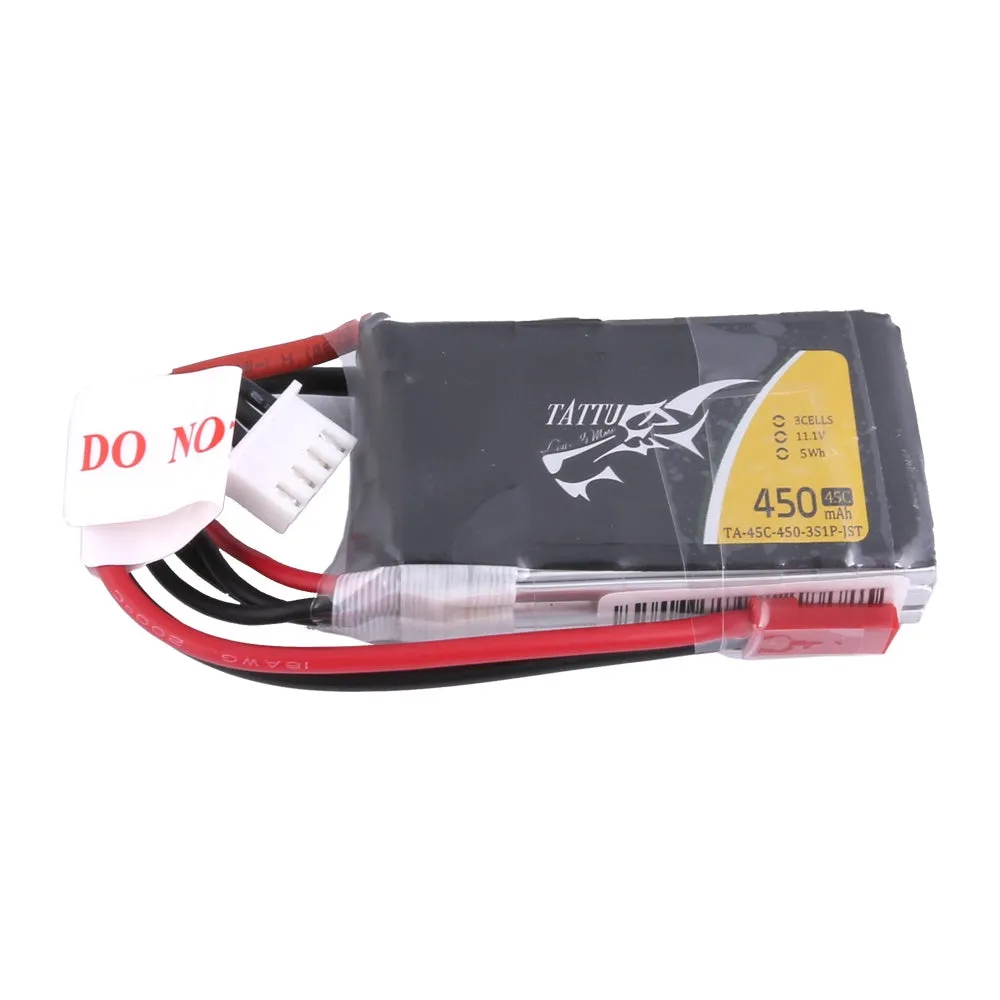 Tattu - 343 - 450mAh 3s1P 11.1V 45C LiPo JST Plug