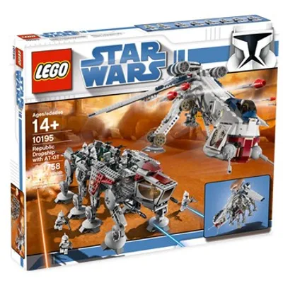 Series: Lego Star Wars: Republic Dropship with AT-OT 10195 (Sealed but box is in rough shape)