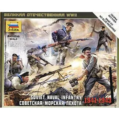 WWII Soviet Naval Infantry #6146 1/72 Figure Kit by Zvezda