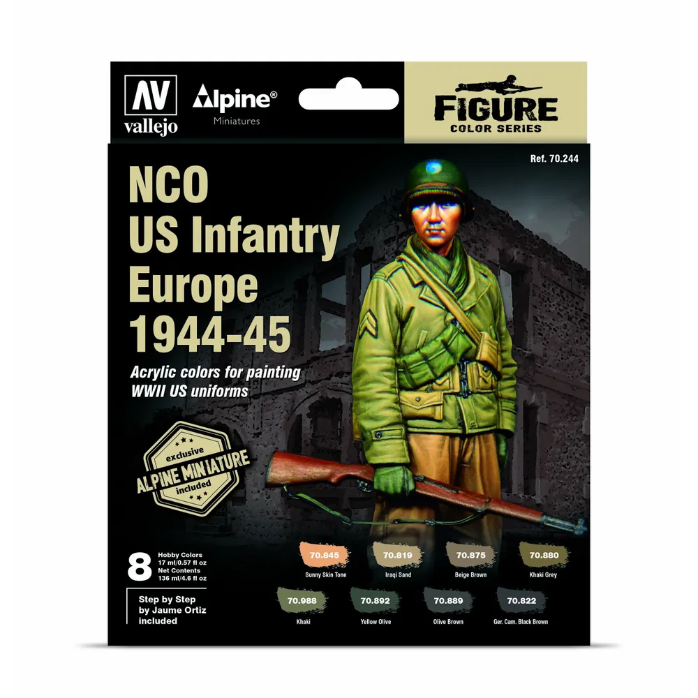 VAL70244 NCO US Infantry Europe 1944-1945 Paint Set