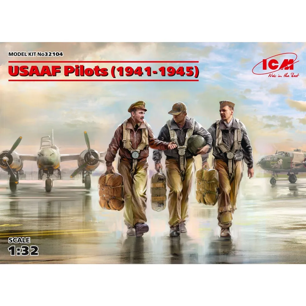 USAAF Pilots 1941-1945 1:32 set of 3 #32104 by ICM