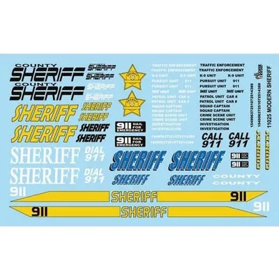 Modern Sheriff Decal Sheet 1/24