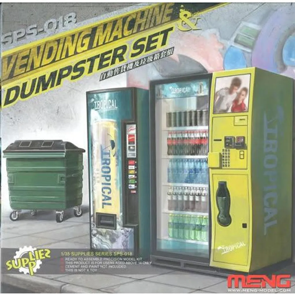 Vending Machine & Dumpster SPS-018 - 1/35 Supplies Series by Meng