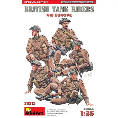 British Tank Riders (NW Europe) Special Edition #35312 1/35 Figure Kit by MiniArt