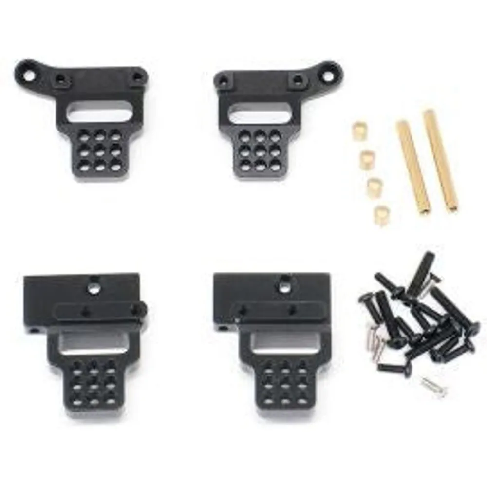 APS28415K Aluminum Shock Towers (Front & Rear) for TRAXXAS TRX-4M Black Set of 4