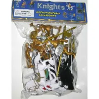 Knights & Armor Figure Playset (12 w/Weapons & 4 Horses) (Bagged) 1/32