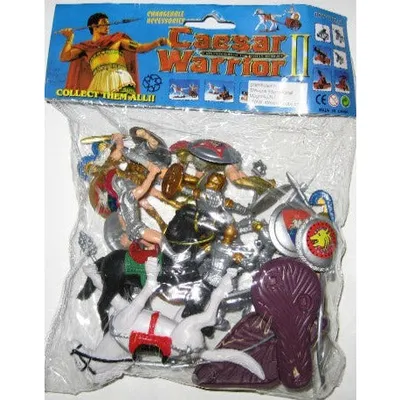 1/32 Caesar Knights & Horses Playset (12 w/Shields, Weapons, 2 Horses & Acc) (Bagged)