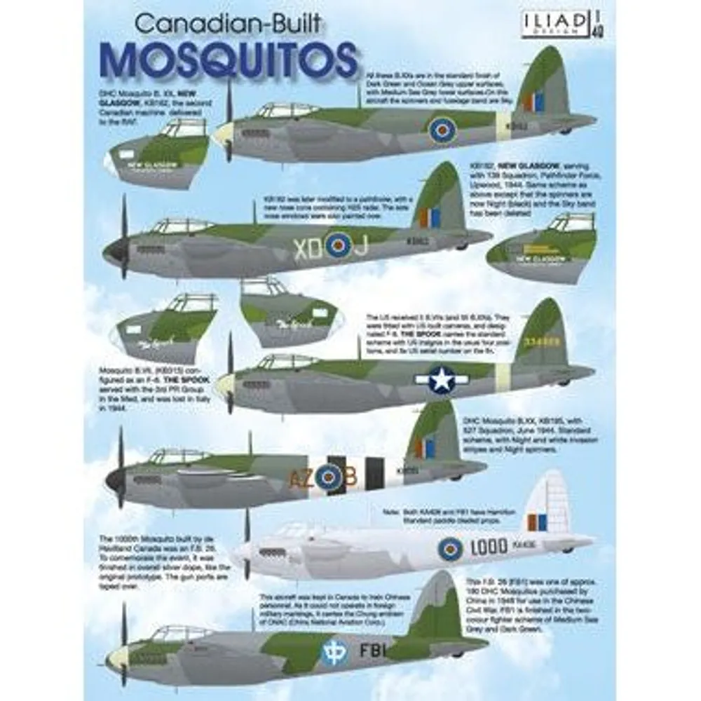 Canadian-Built Mosquito Decals 1/48 by Iliad Design