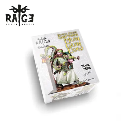 Rage Resin Models - Mun Gun Low, Black Moon Captain (35mm) AK-RAGE012