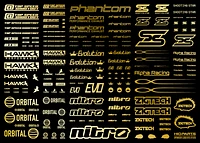 HiQ Parts Sponsor Logo Decal 01S Gold (1pc)