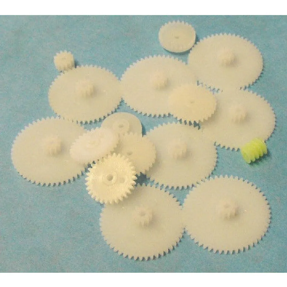 Assorted Small Plastic Motor Gears (16pcs) #SVM-MR5