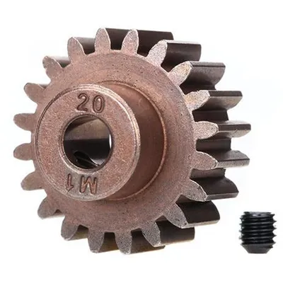 TRA6494X Steel Mod 1.0 Pinion Gear w/5mm Bore (20T) (compatible with steel spur gears)