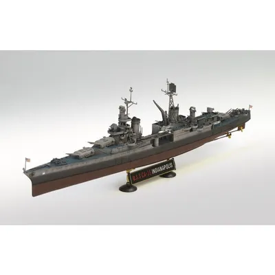 U.S.S. CA-35 Indianapolis 1/350 Model Ship Kit #14107 by Academy