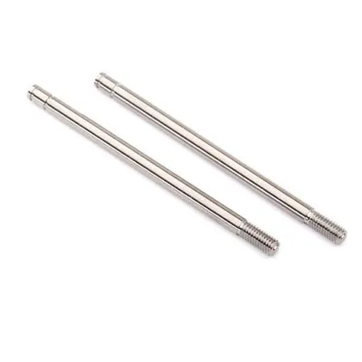 TRA2765 Shock Shafts, Steel, Chrome Finish (X-long) (2)