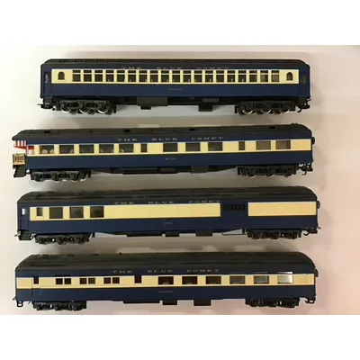 HO scale Blue Comet New Jersey Central 4 Car set (Diner/ObservationCoach/Combination) (Pre Owned)