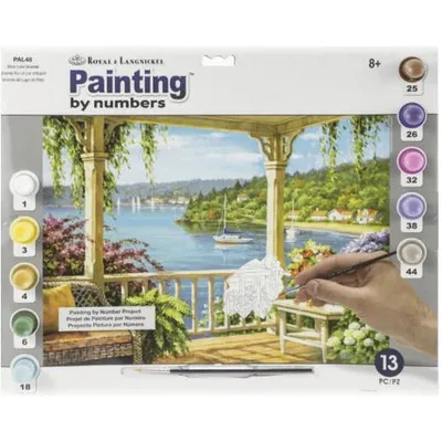 Royal & Langnickel Paint by Numbers Silver Lake Veranda Age 8+ (11.25"x15.375")