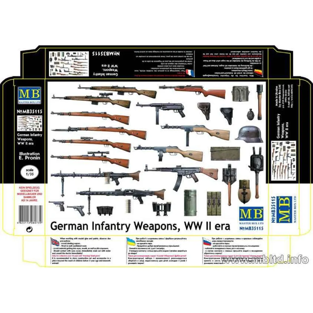 MasterBox German Infantry Weapons WW II 1/35 by Master Box