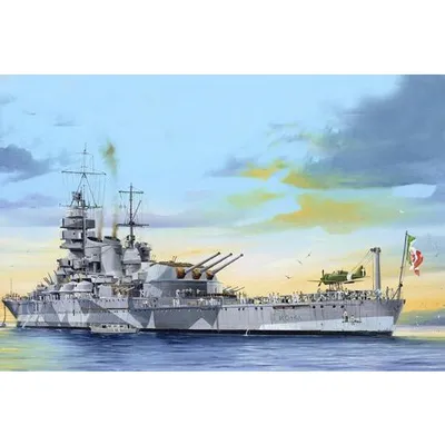 Italian Navy Battleship RN Roma 1/350 Model Ship Kit #5318 by Trumpeter