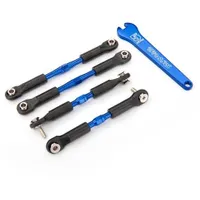 TRA3741A Aluminum Turnbuckle Camber Link Set - Blue (4)