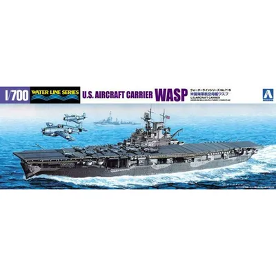 USS Wasp CV-7 Aircraft Carrier 1/700 Waterline Model Ship Kit #10341