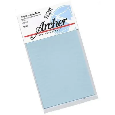 Clear Decal Film: Converts Dry Transfers to Waterslide Decals (2 Sheets)