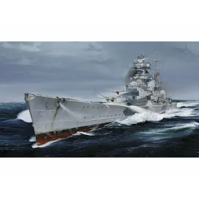 German Heavy Cruiser Admiral Hipper 1/700 Model Ship Kit #5775 by Trumpeter