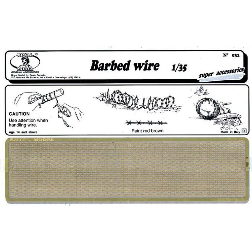 Brass barbed Wire (Photo Etch) 1/35 by Royal Model