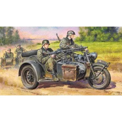 German Motorcycle & Sidcar 1/48 #32578 by Tamiya