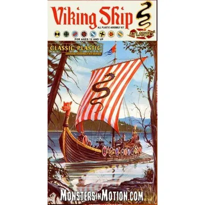 Viking Ship w/ Oarsmen and Crew 1/60 Model Ship Kit #6002 by Atlantis