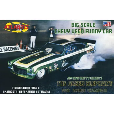 Green Elephant Chevy Vega Funny Car Big Scale by Atlanis