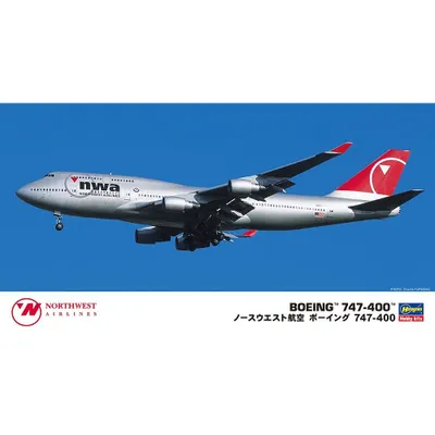Northwest Airlines Boeing 747-400 1/200 #10834 by Hasegawa