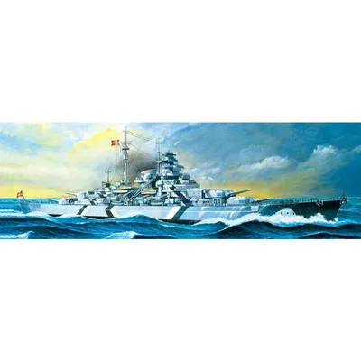 Bismarck German Battleship 1/350 Model Ship Kit #14109 by Academy