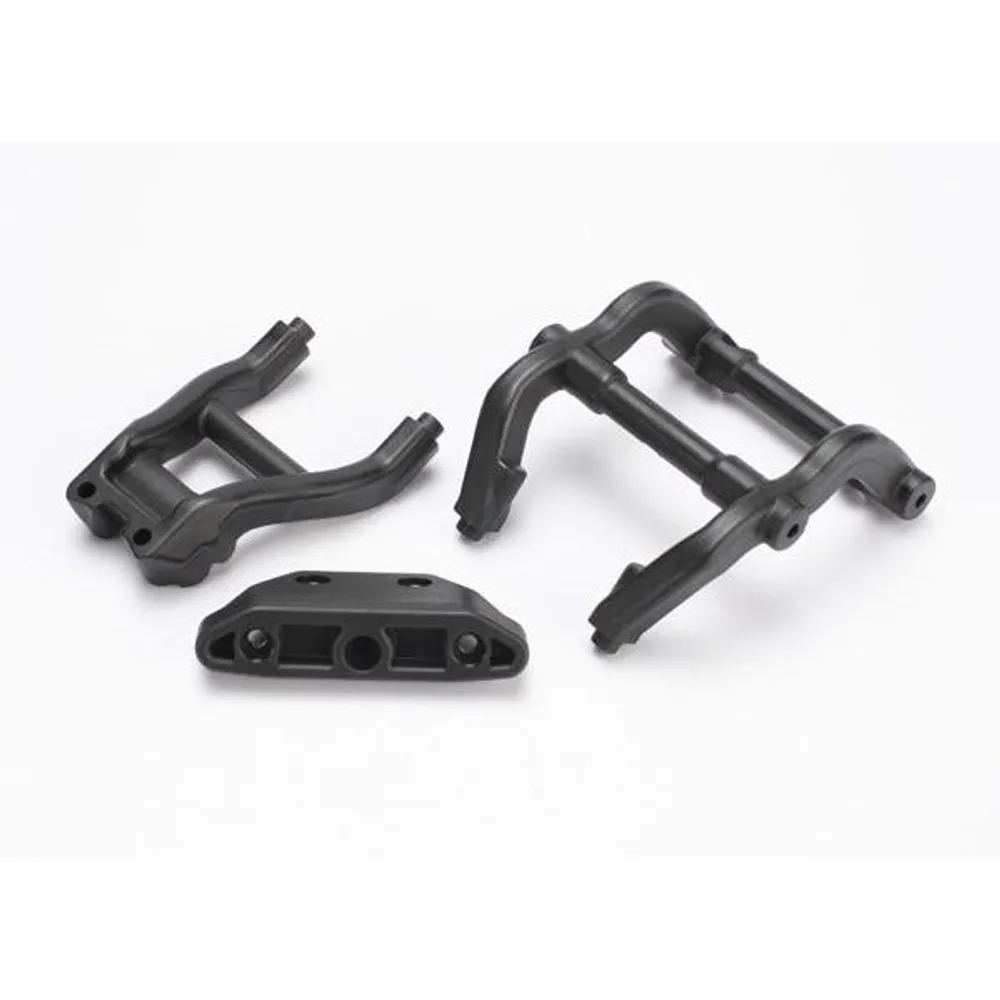 TRA6777 Wheelie Bar Mount/Rear Skidplate Set (Black)