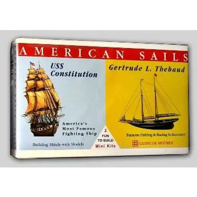 USS Constitution & Gertrude L. Thebaud Sailing Ships #3303 by Glencoe Models