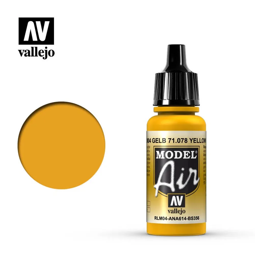 Vallejo Model Air 71.078 Yellow (RLM 04) 17mL