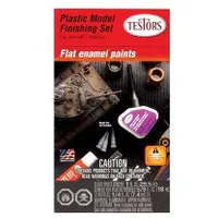 Testors Flat Enamel Paint Finishing Kit #9160